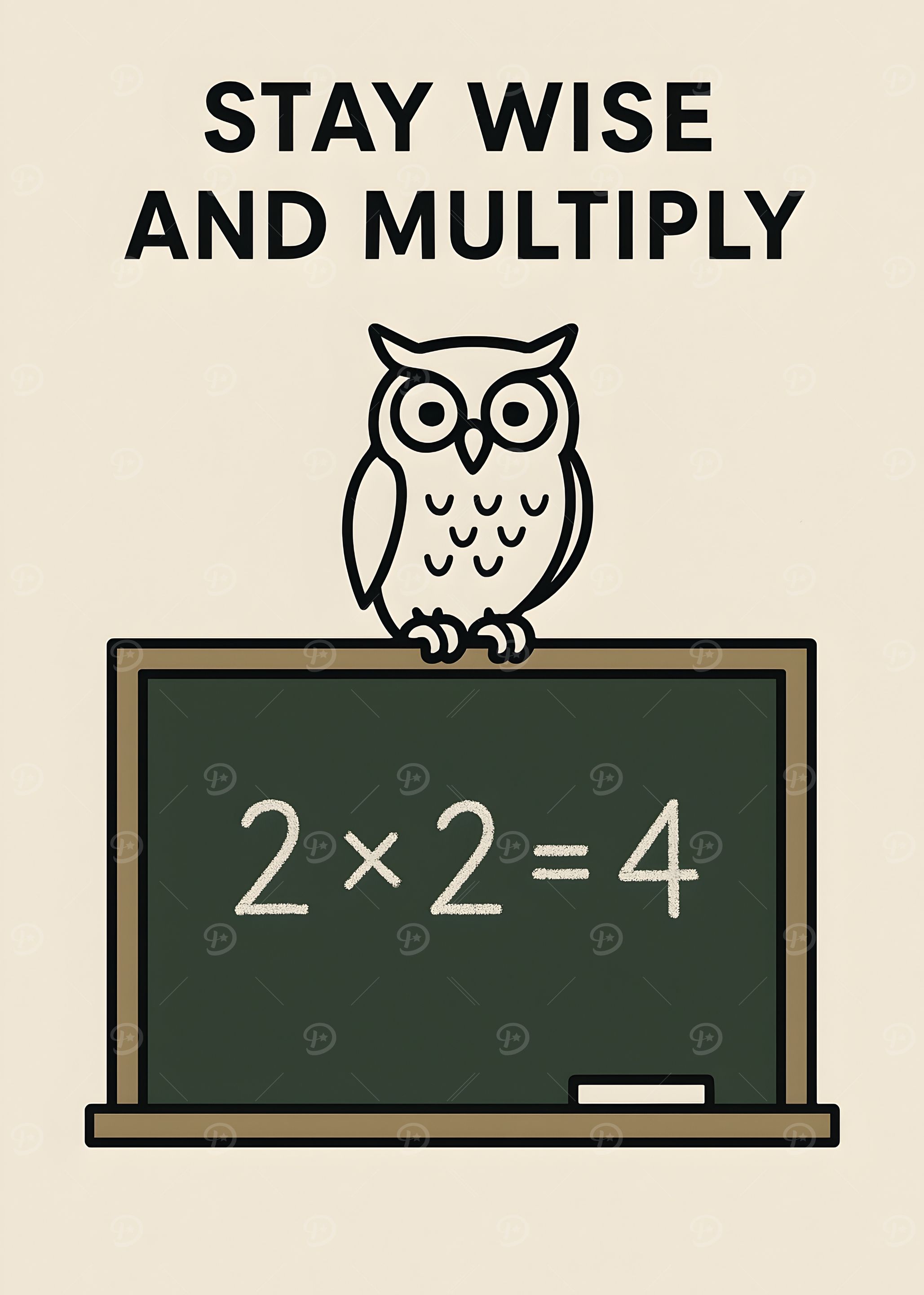 Stay Wise and Multiply Math Owl