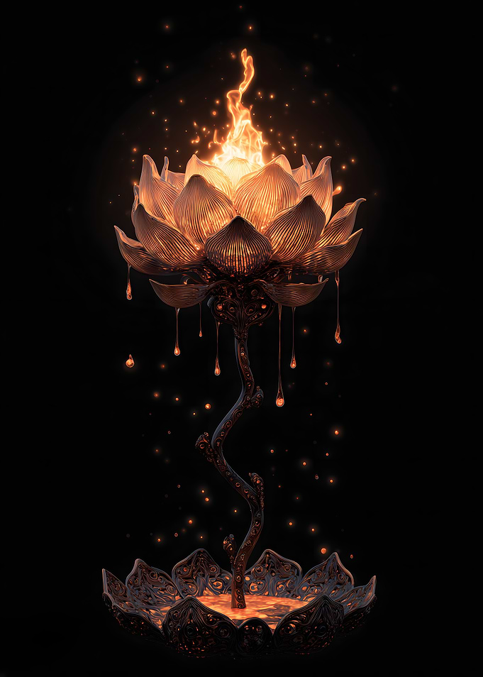 Burning Lotus Flower