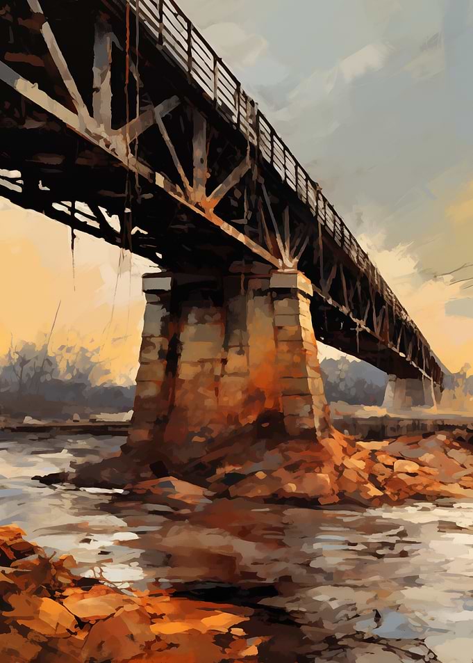 Bridge over Water Painting