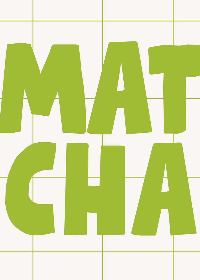 Matcha Green Tea Text Art
