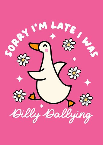 Dilly Dallying Duck Cartoon