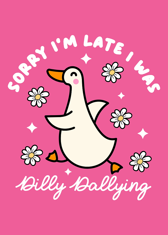 Dilly Dallying Duck Cartoon