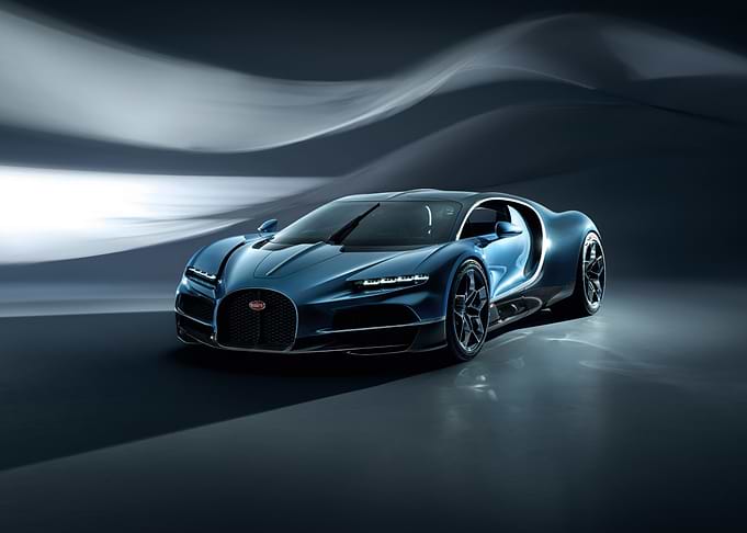 Blue Bugatti Chiron Studio Shot