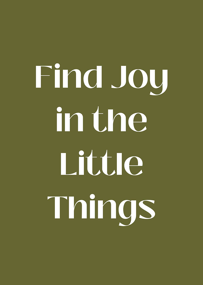 Find Joy in the Little Things