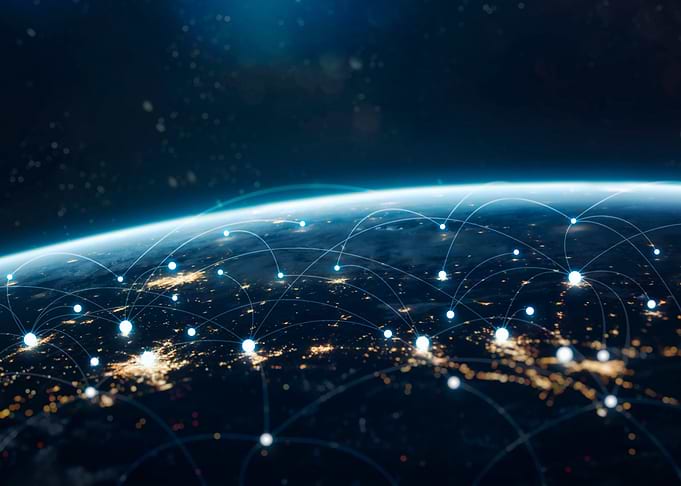 global network connection from Space