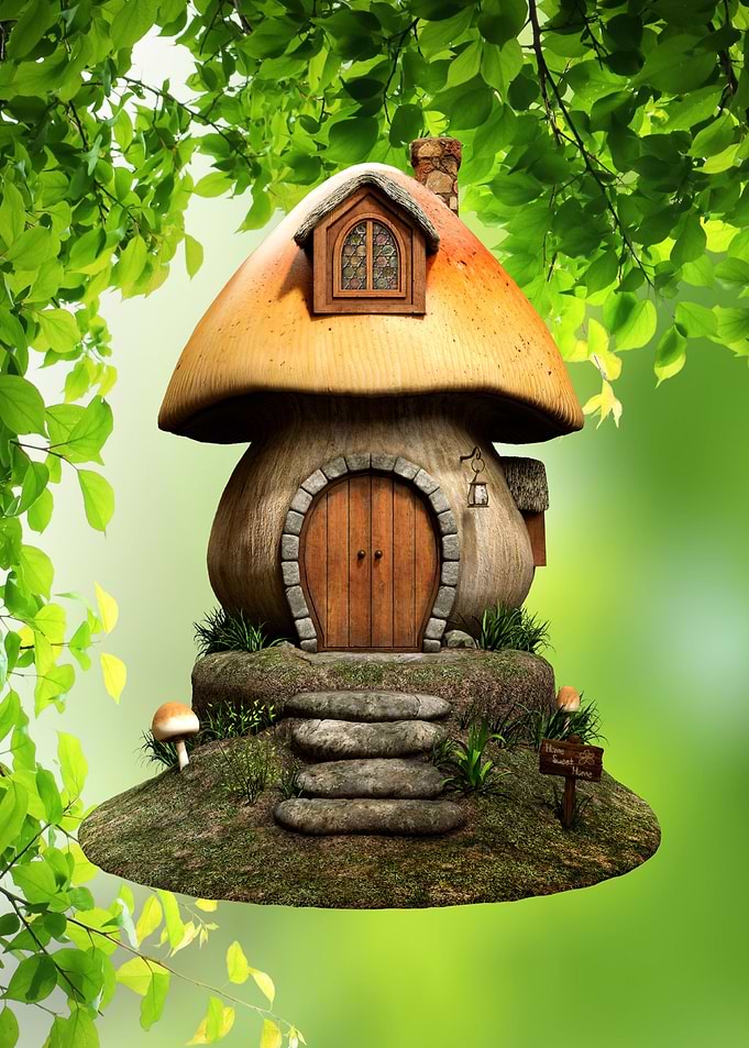 Mushroom House in Enchanted Forest