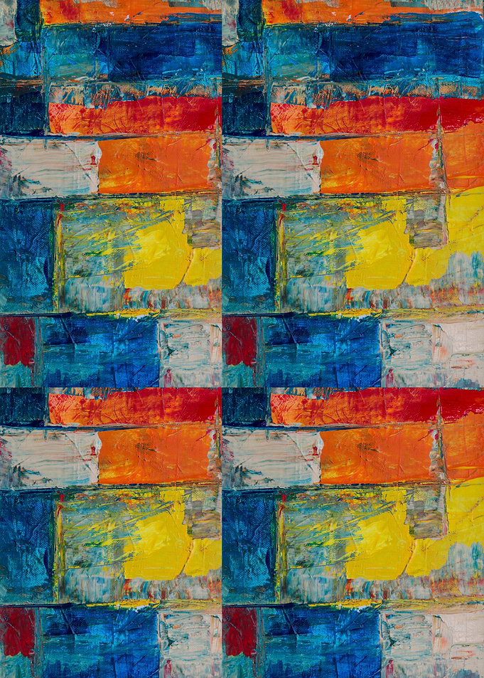 Abstract Colorful Block Painting