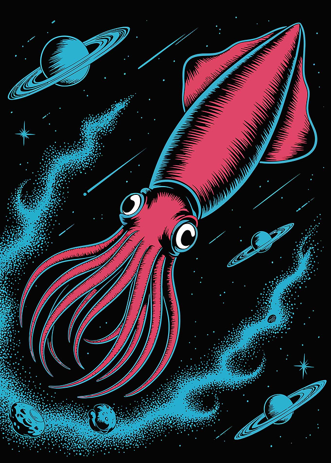 Cosmic Squid Illustration