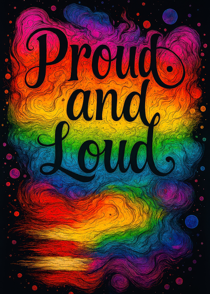 Proud and Loud Rainbow Art