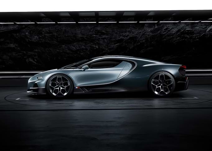 Sleek Silver and Black Bugatti