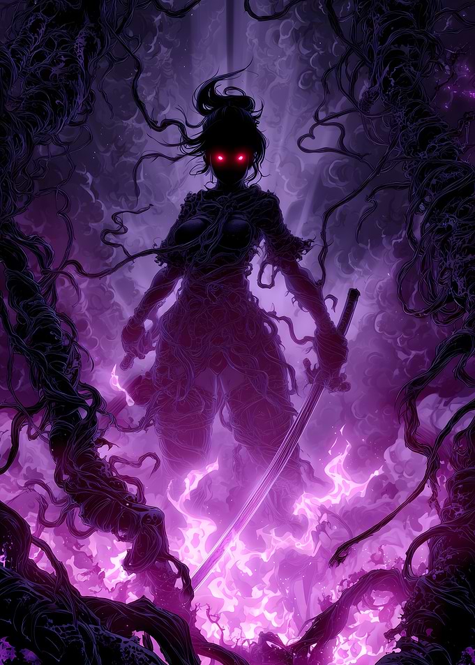 A shadowy Dark Warrior