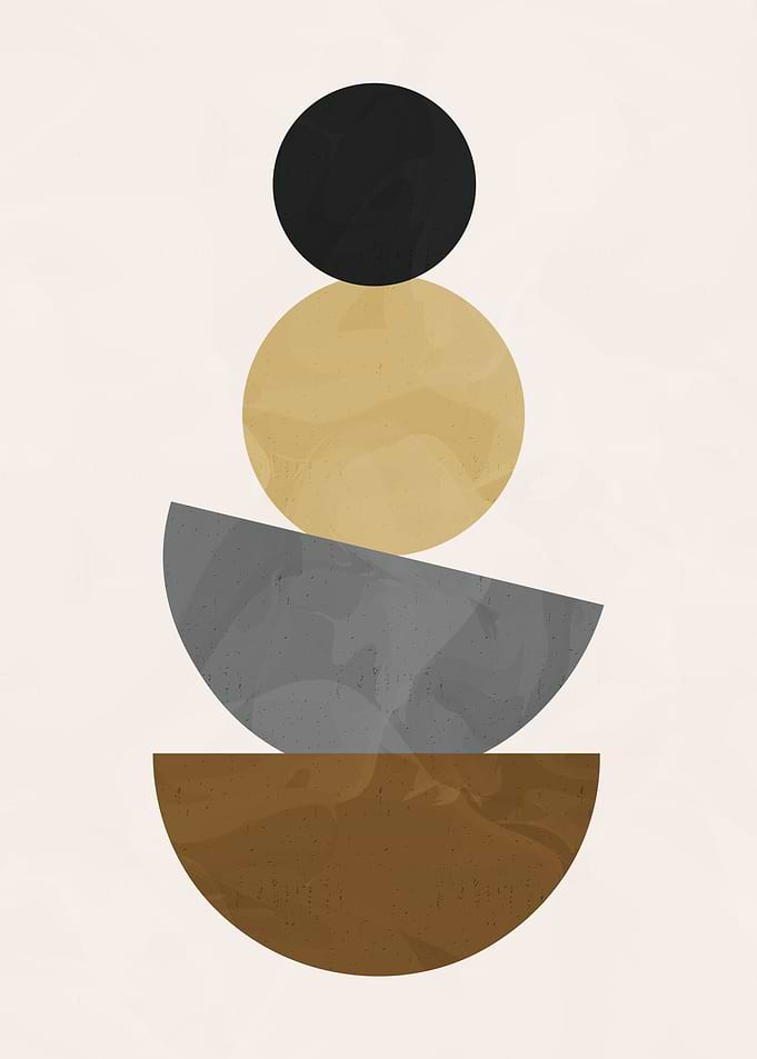 Abstract Geometric Shapes Art Print