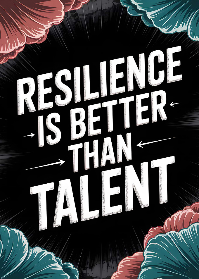 Resilience is Better Than Talent Poster