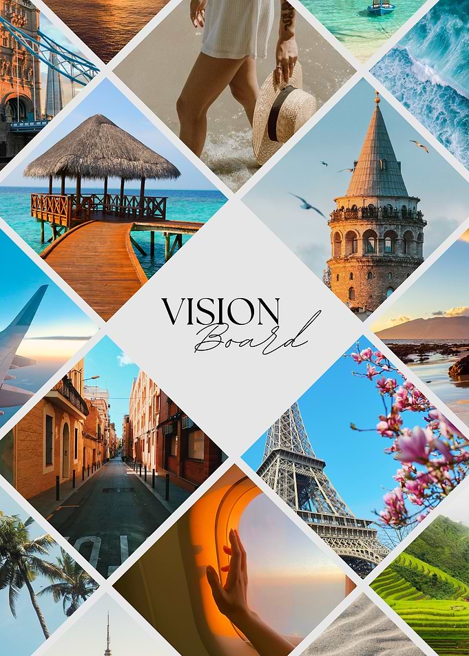 Travel Vision Board Collage