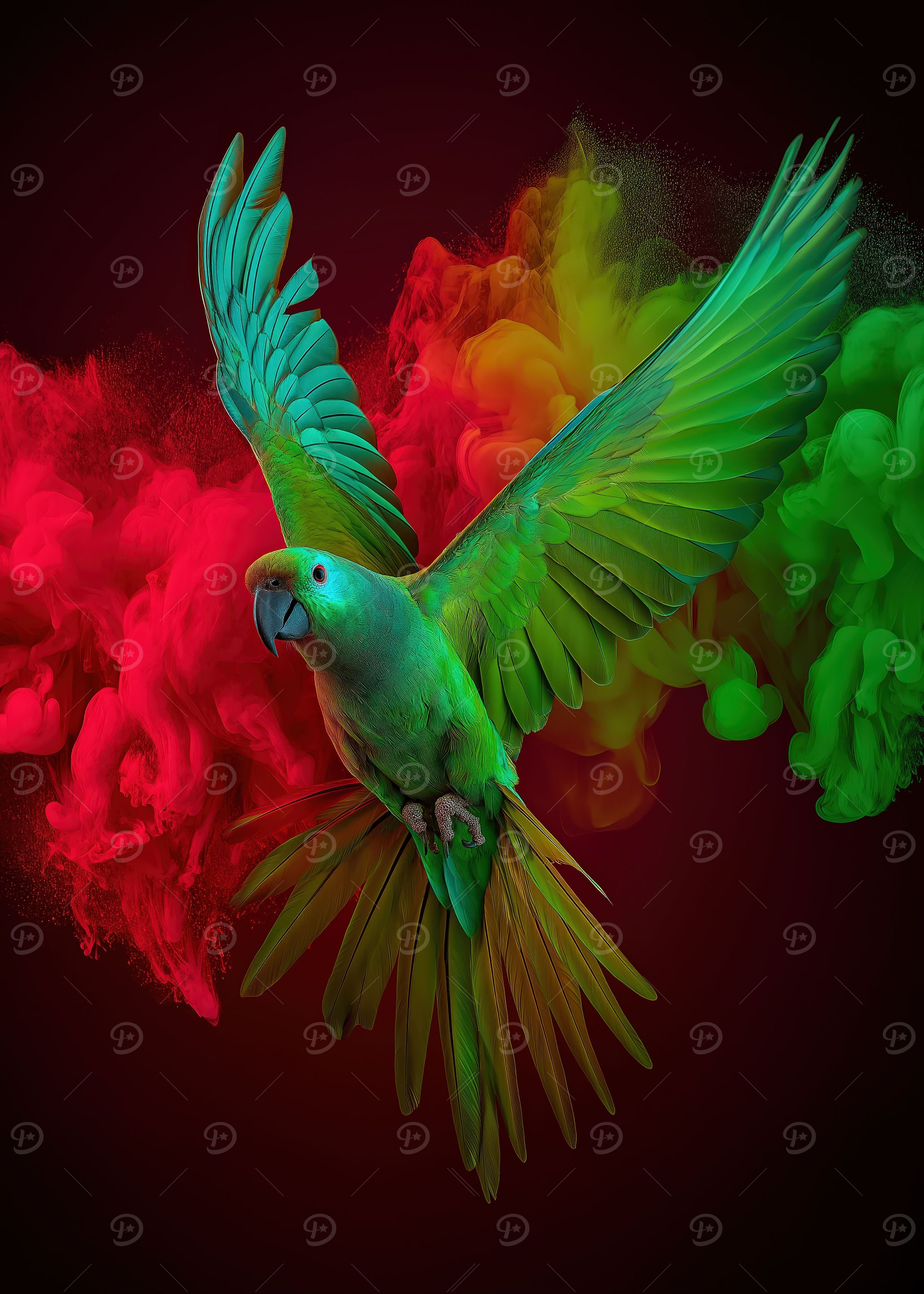 Rasta Green Parrot