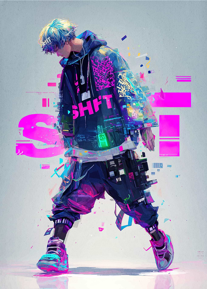 Cyberpunk Fashion with 'SHIFT' Hoodie