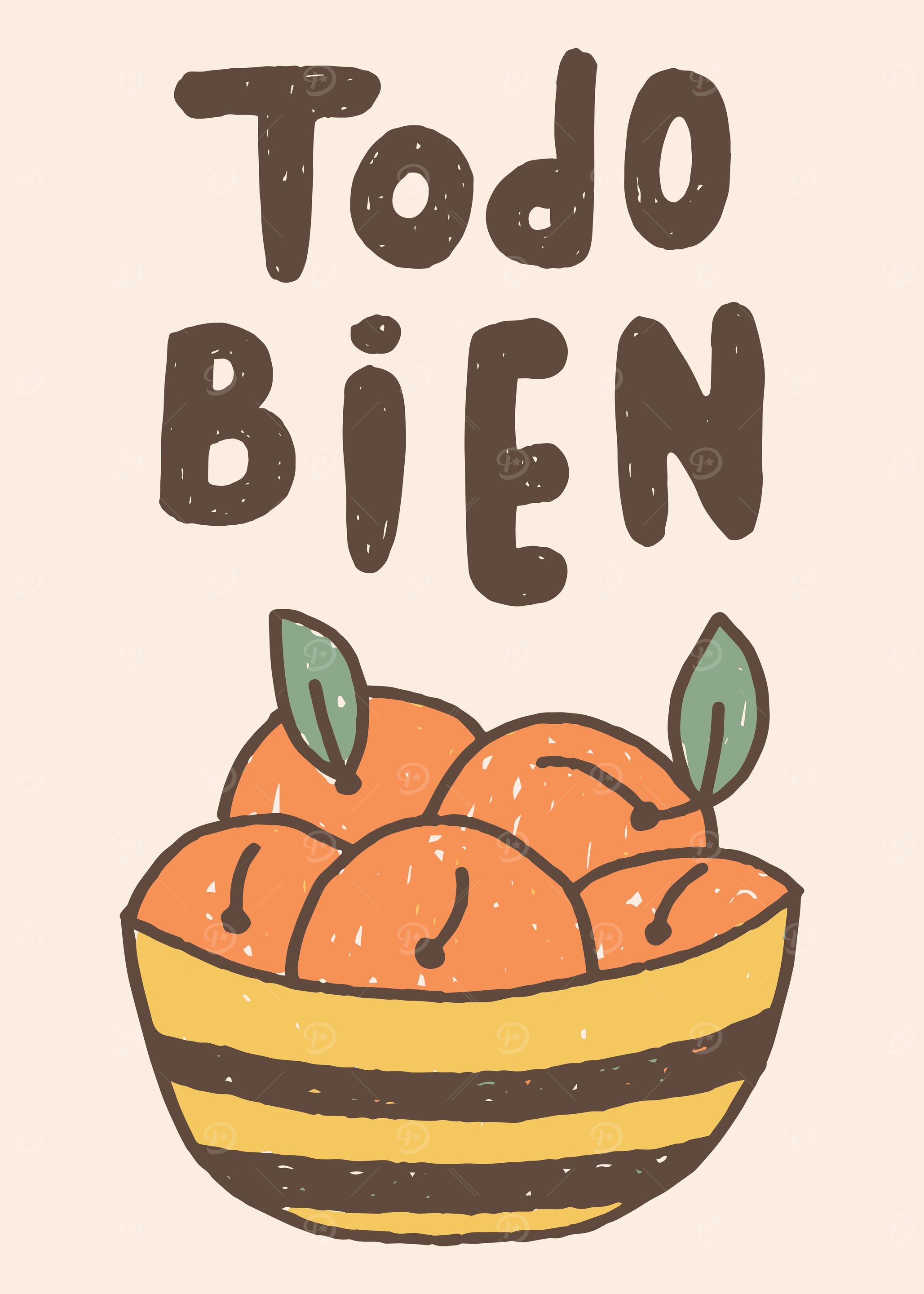 Todo Bien with Oranges Illustration