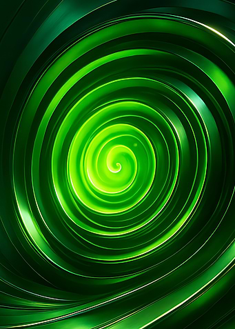 Green Spiral Abstract