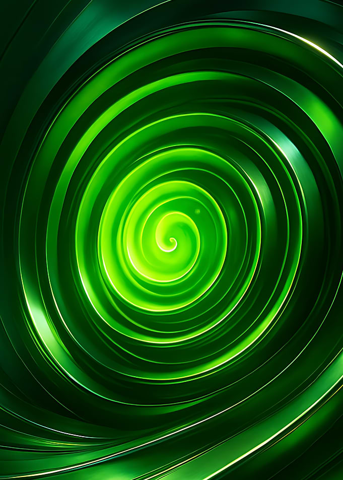 Green Spiral Abstract