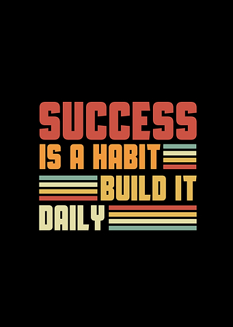 Success is a Habit Retro Design