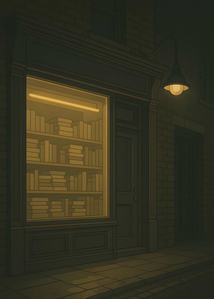 Night Bookstore Facade