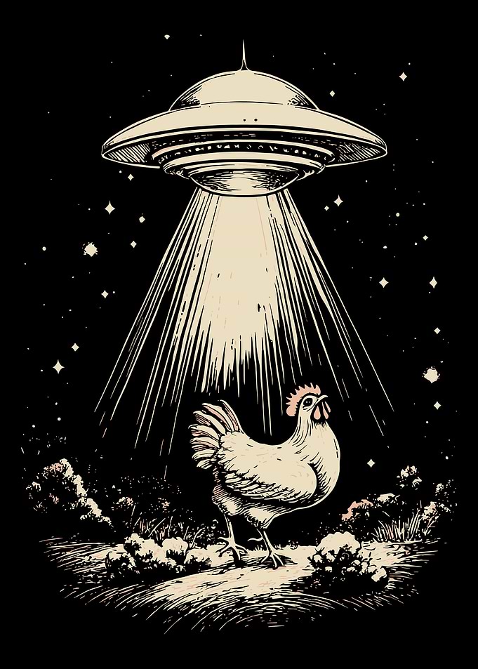 Alien Abduction of a Chicken