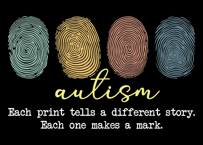 Autism Awareness Fingerprint Art