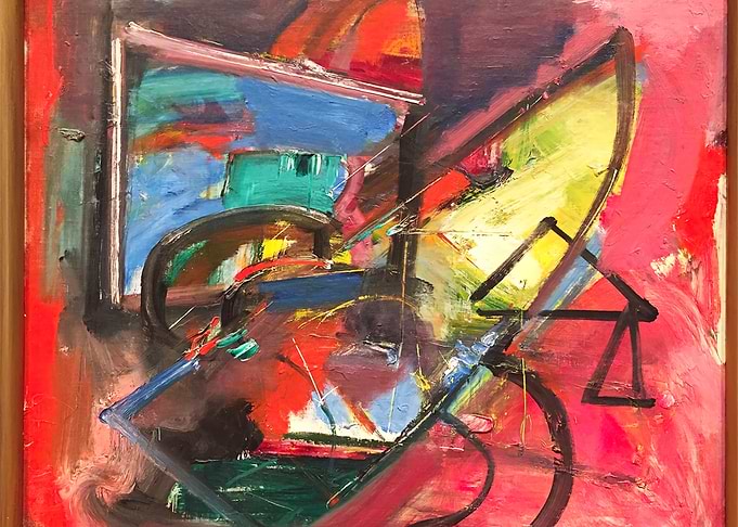 Hans Hofmann Abstract Painting with Geometric Shapes