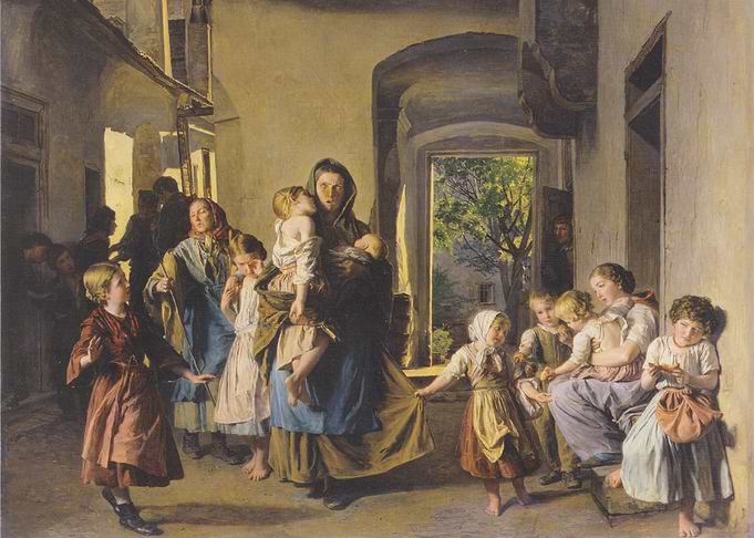 Mother and Children Painting