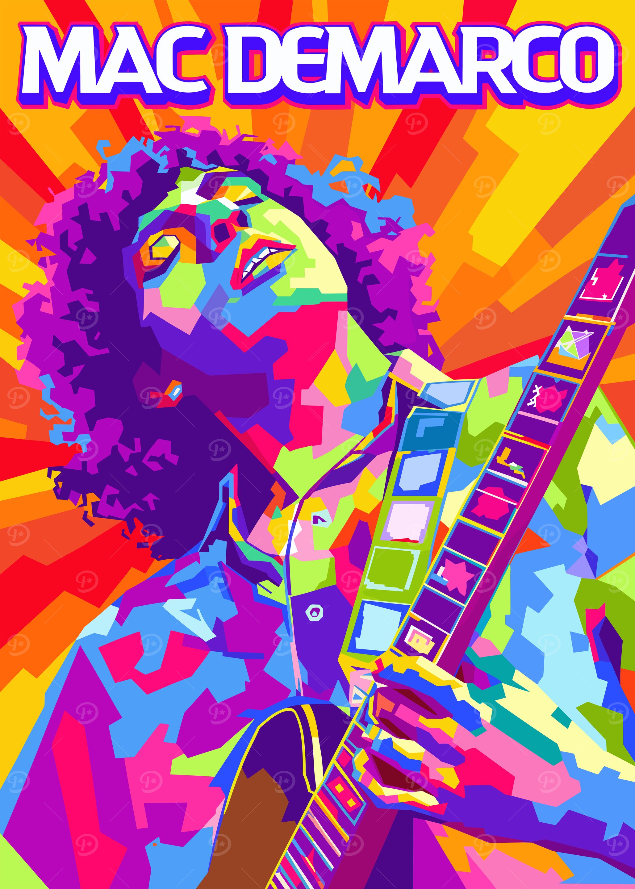 Mac DeMarco Colorful Pop Art Portrait
