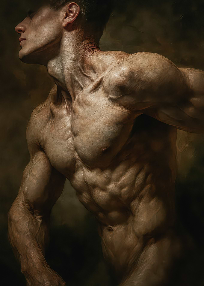 Muscular Man Portrait