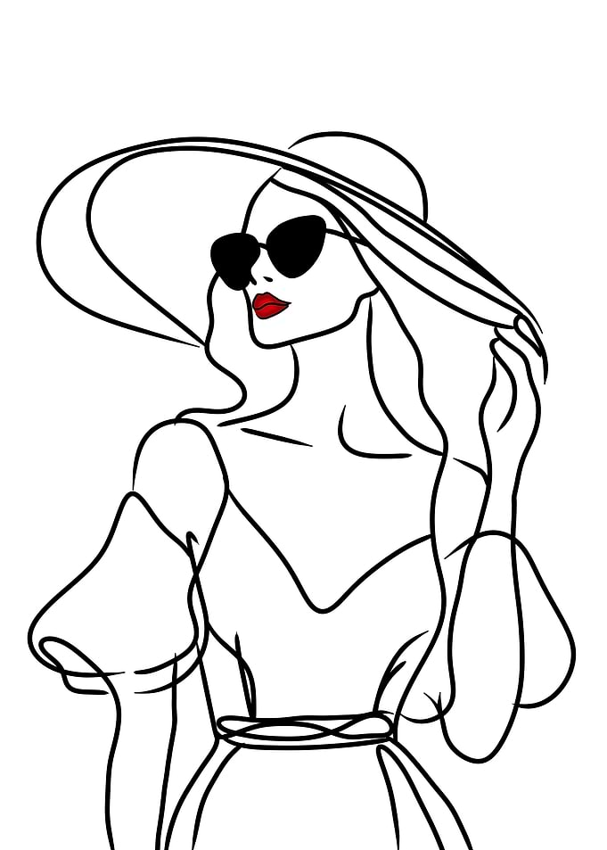 Female line art