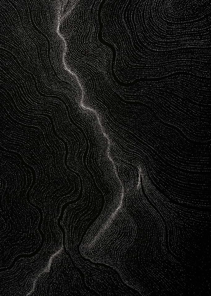 Abstract Black and White Wavy Lines