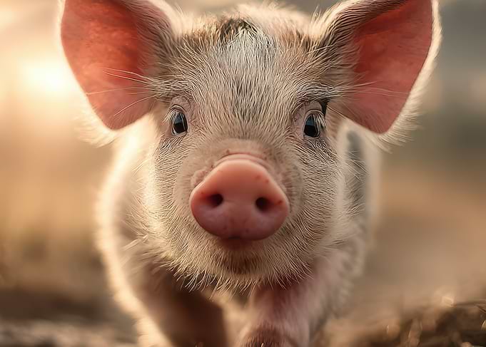 Adorable Piglet Close-Up