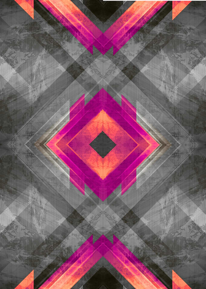 Abstract Geometric Pattern with Pink Accents