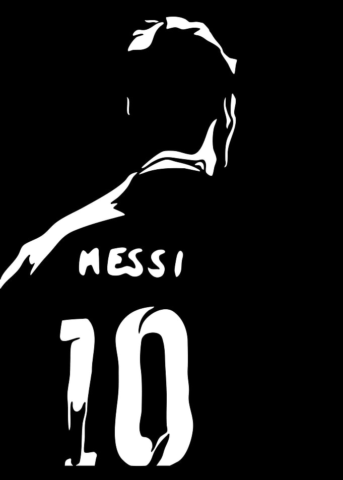 Lionel Messi Silhouette Art