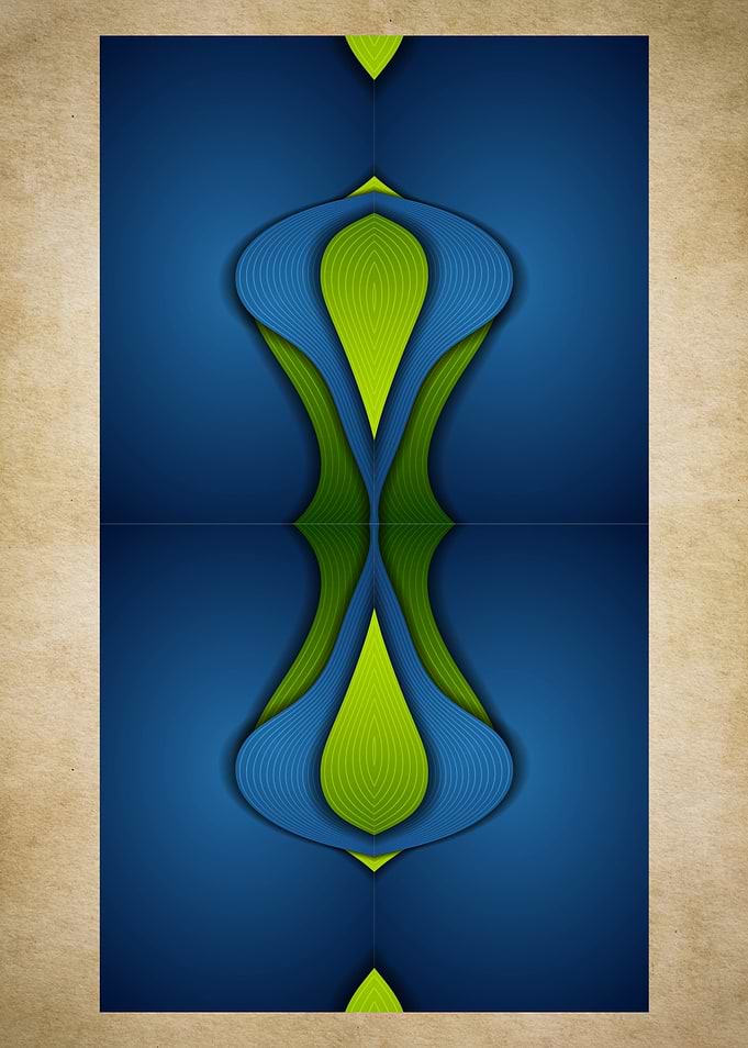 Abstract Blue and Green Pattern