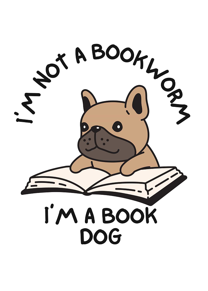 Book Dog Cartoon Illustration