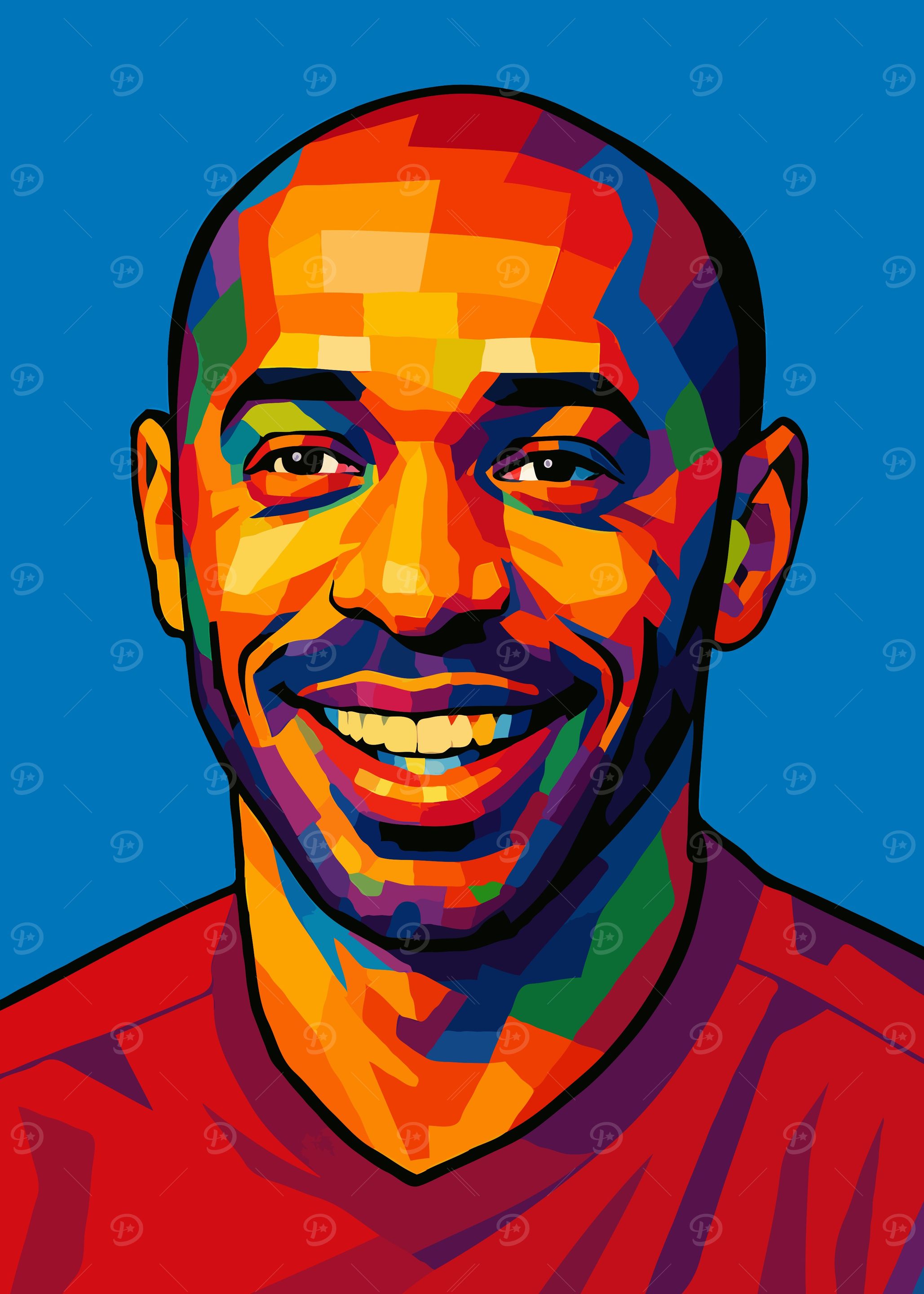 Thierry Henry Colorful Wpap Pop Art Portrait