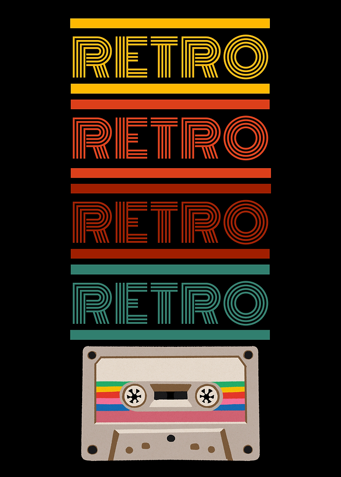Retro Cassette Tape Graphic