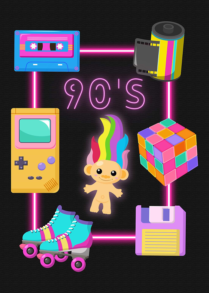 90s Nostalgia with Retro Icons