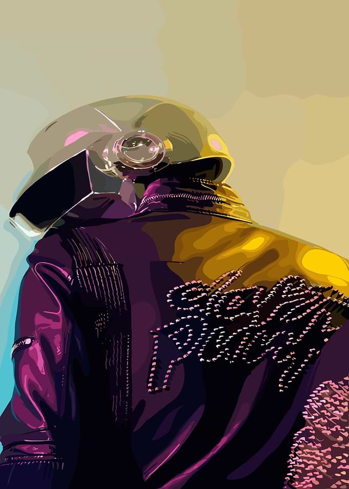 Daft Punk Helmet and Jacket Art
