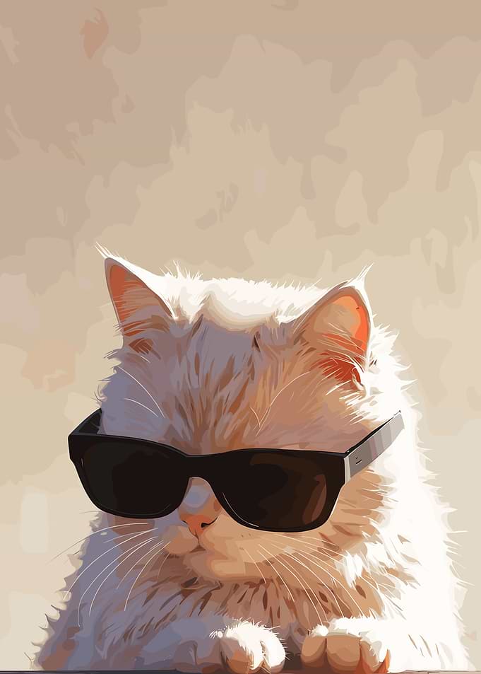 Cool Cat with Sunglasses