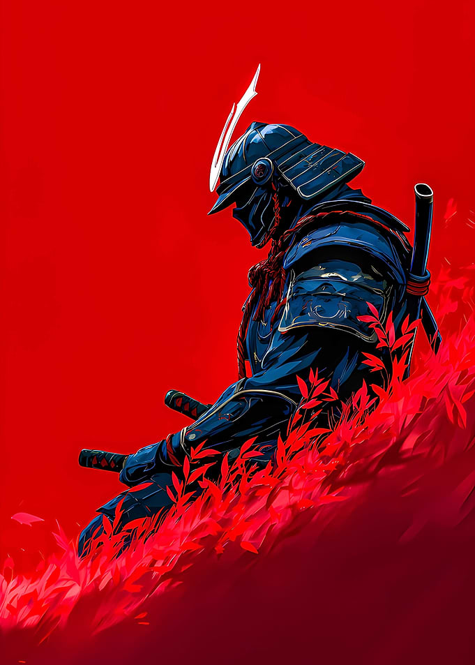 Samurai Warrior in Red