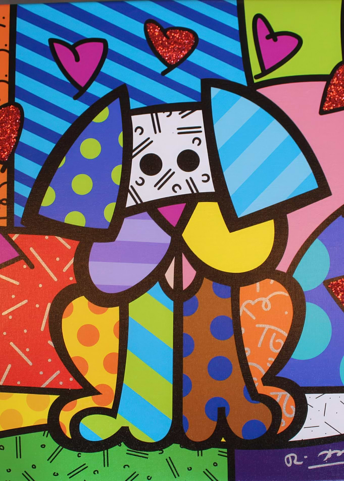 Colorful Abstract Dog Art