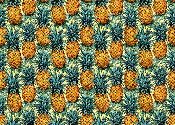 Vibrant Tropical Pineapple Pattern