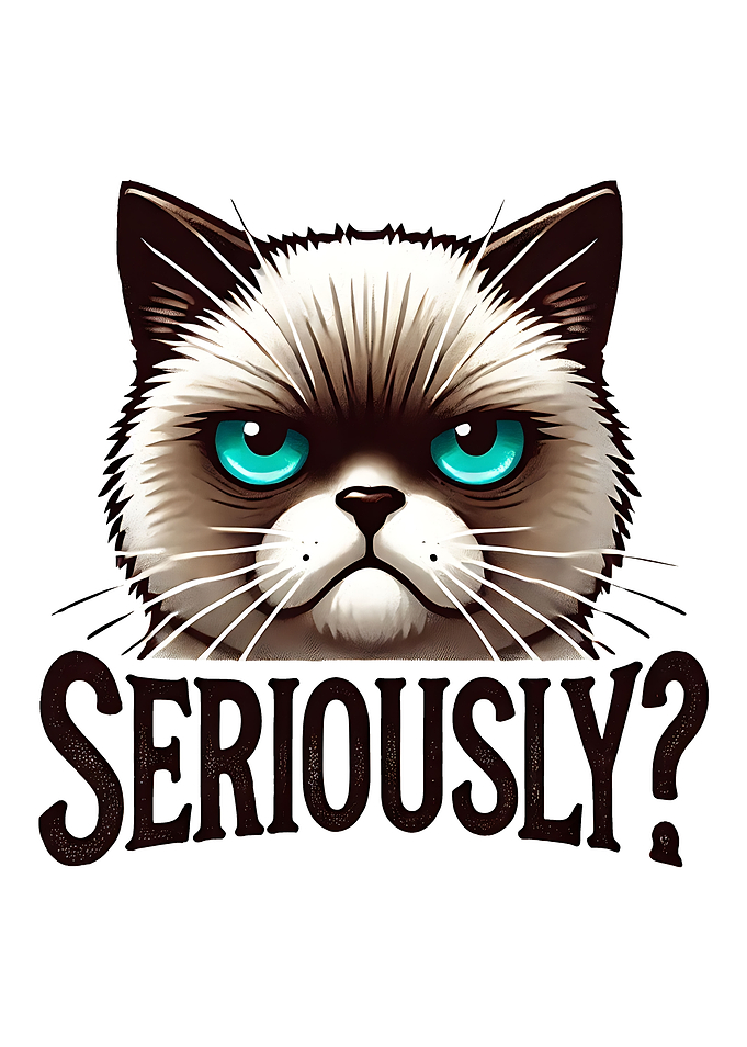 Grumpy Cat 'Seriously?' Illustration