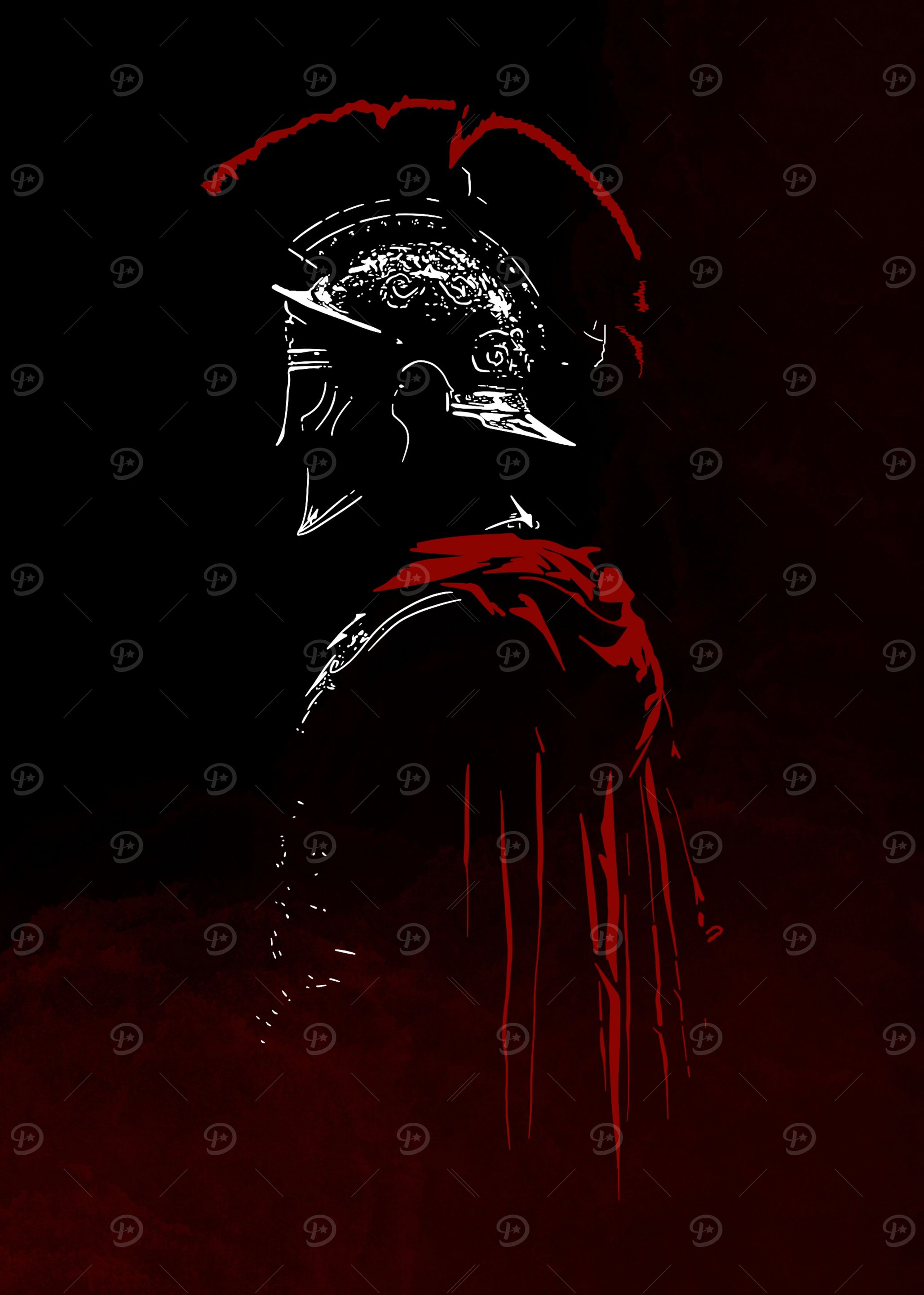 Spartan Warrior Silhouette