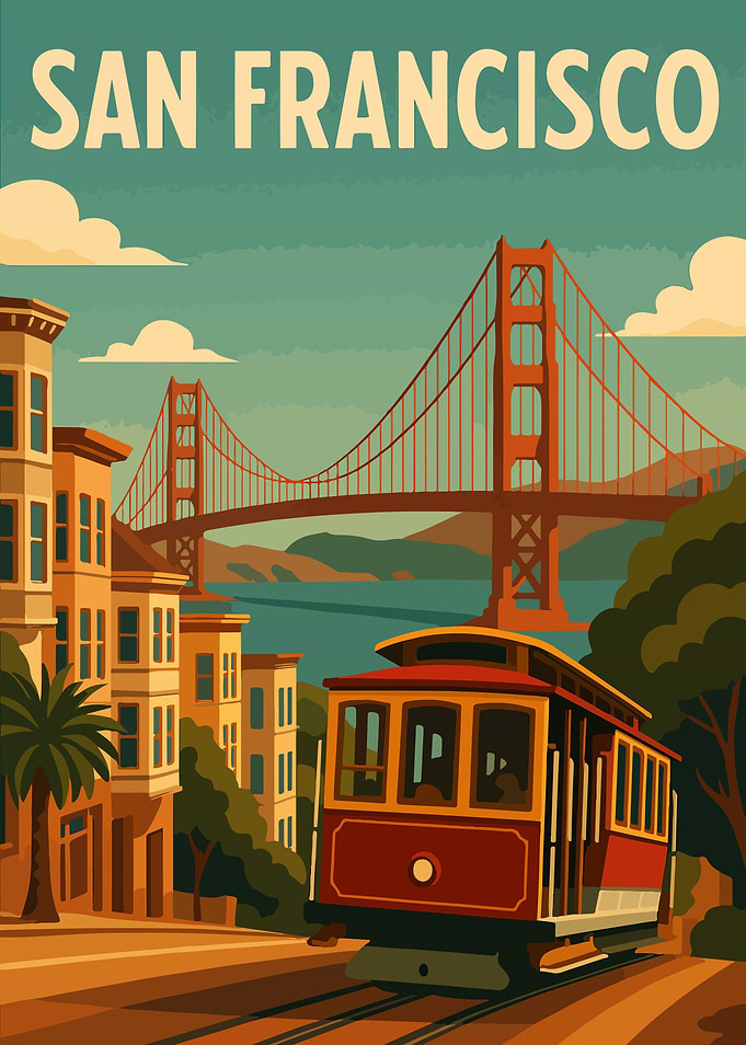 San Francisco Travel Poster