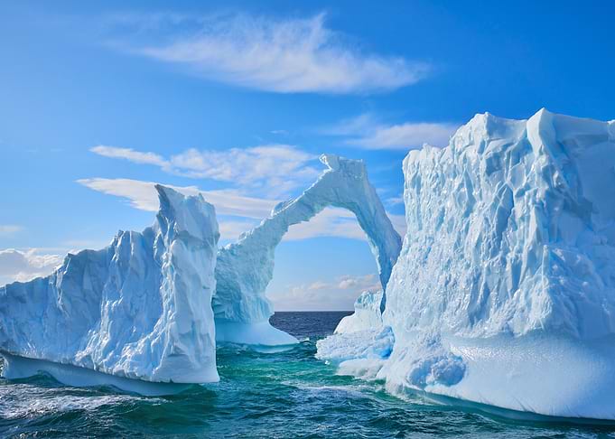Iceberg Arch in Antarctica